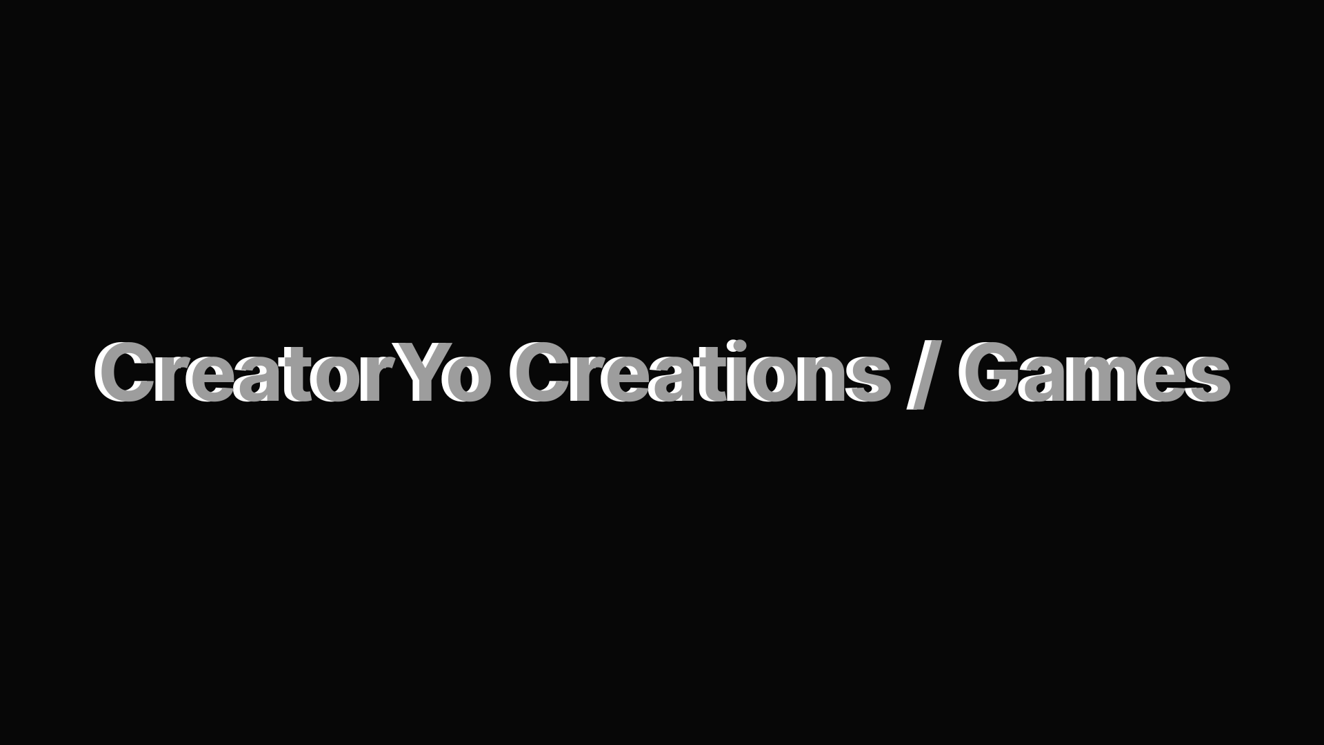CreatorYo Creations Games Dark Desktop Wallpaper